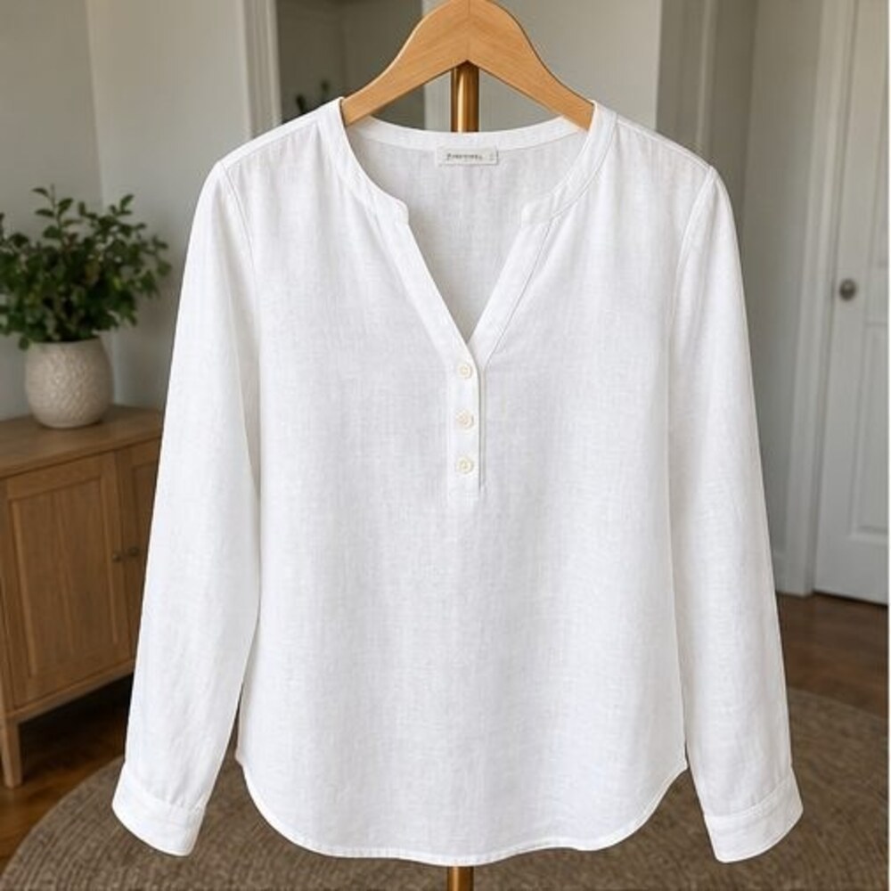White V Neck Top